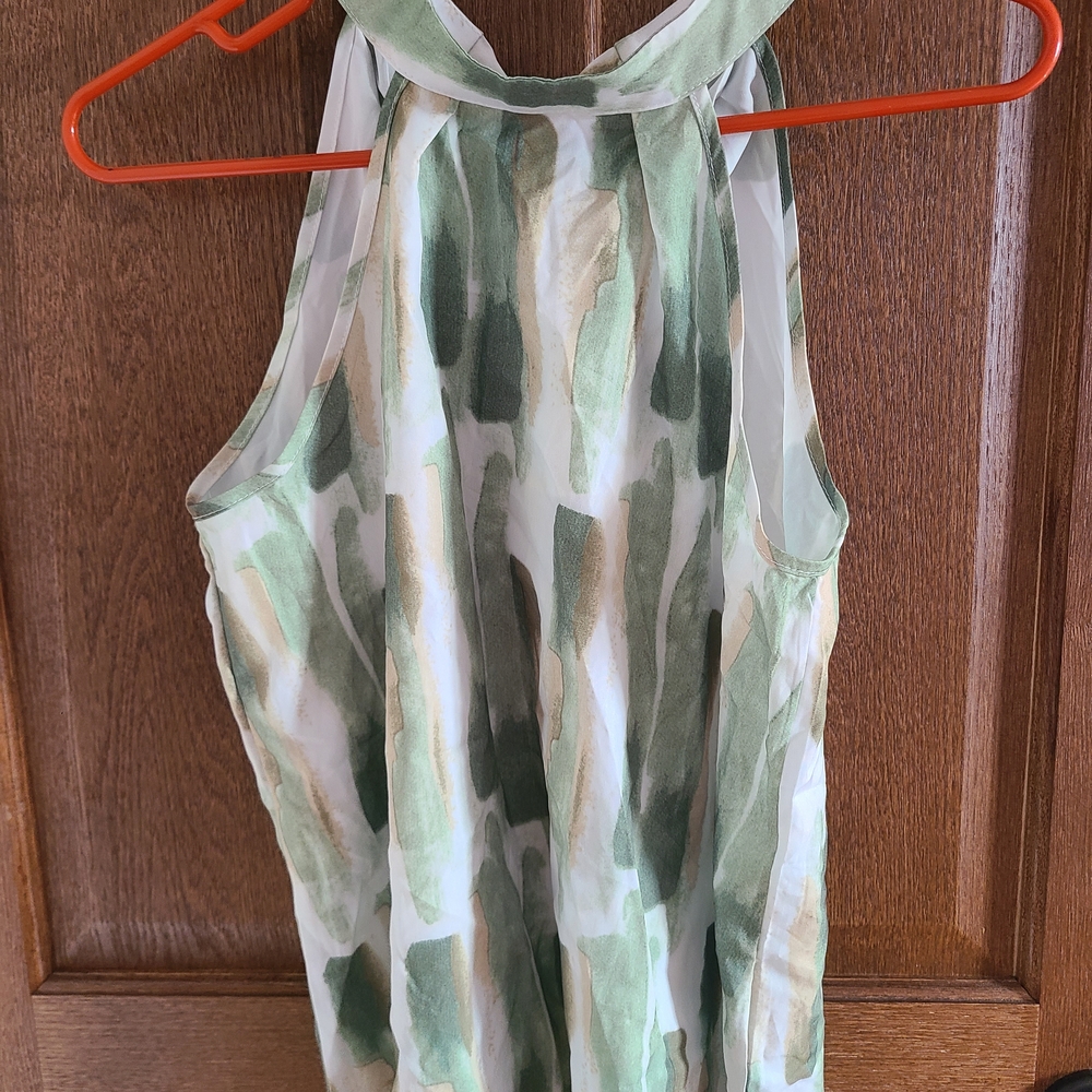 Green Patterned Women's Blouse
